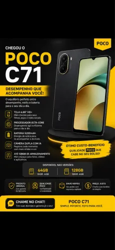 XIAOMI POCO C71 128 GB - estado de novo 