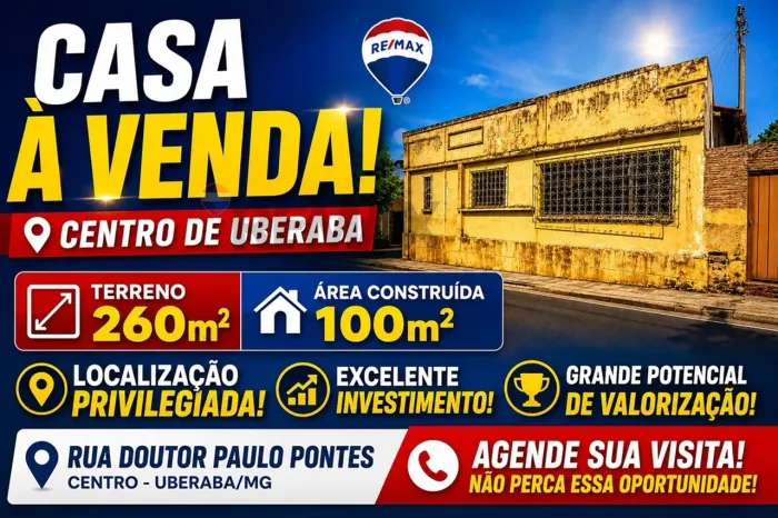 260m² de terreno no Centro de Uberaba!
