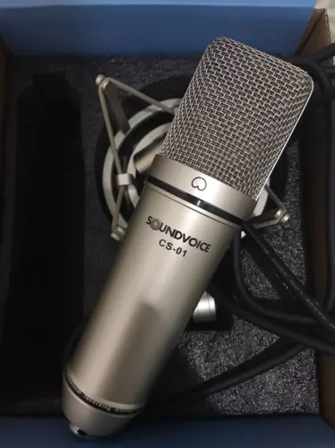 Microfone Condensador SoundVoice CS-01 - Completo na Caixa (Ótimo Estado!)