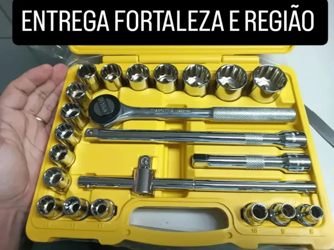 JOGO SOQUETES TRAMONTINA 22 PEÇAS PROMOÇÃO PRONTA ENTREGA