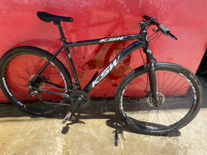 Bicicleta alumínio aro 29 com nota passo cartão