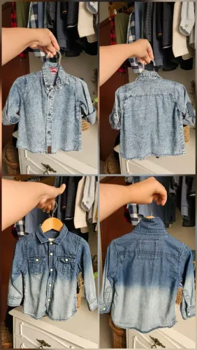 Duas lindas camisas jeans, gentilmente usadas.