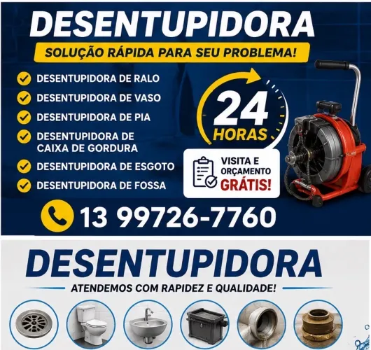 Serviço de Desentupimento para Residências e Comércios