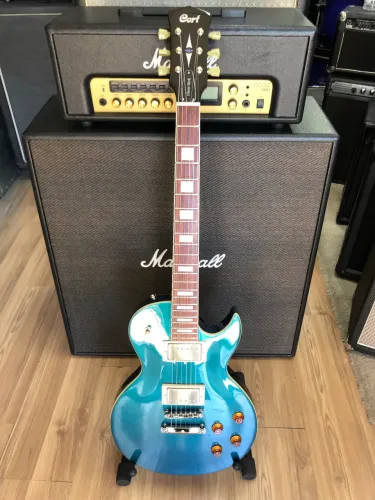 Guitarra Les Paul Cort CR200 Classic Rock Flip Blue semi nova tinindo
