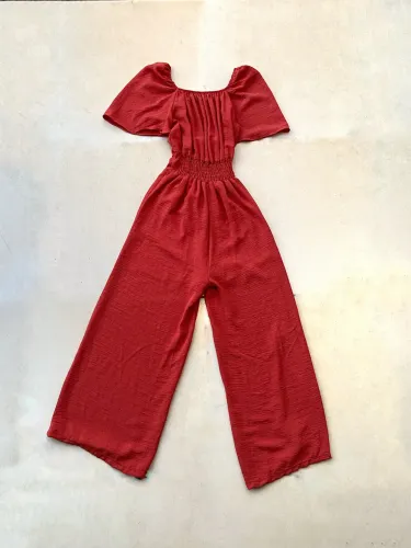 Macacão feminino g vermelho
