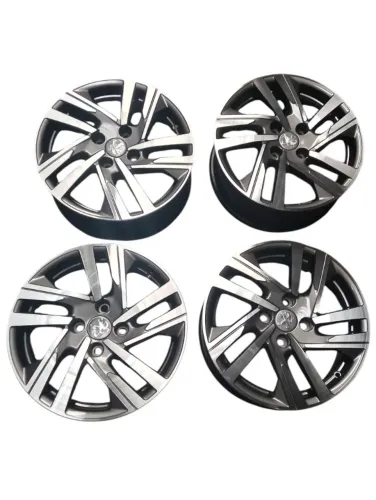 Jogo De Rodas Liga Leve Aro 16 Peugeot 208 1.6 2021 2022 Cinza
