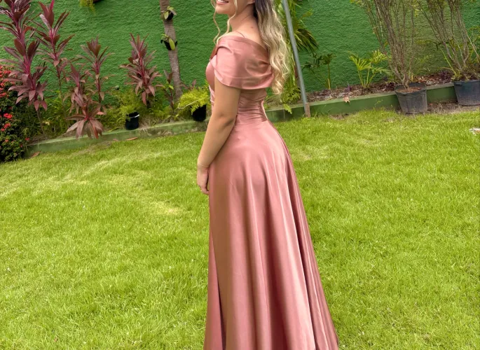 Vestido Festa Rosé