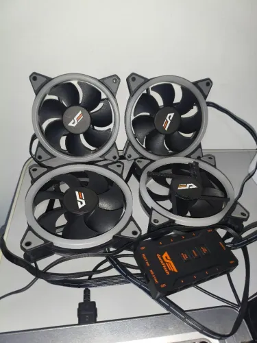 Fan Ventilador Argb darkframe dr12 pro 12mm 4 unidades 
