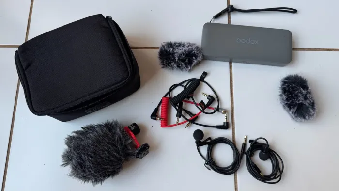 Kit de Microfones Godox Sem Fio + Boya Omnidirecional + cabo de 6m p2 fio de ouro