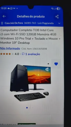 COMPUTADOR NOVO COM MESA