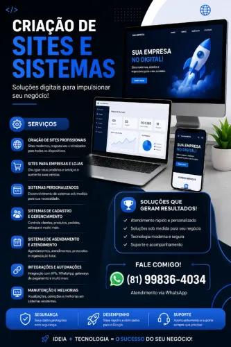 Criação de Sites e Sistemas Personalizados ?
