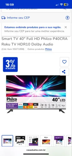 Smart tv 40 polegadas 