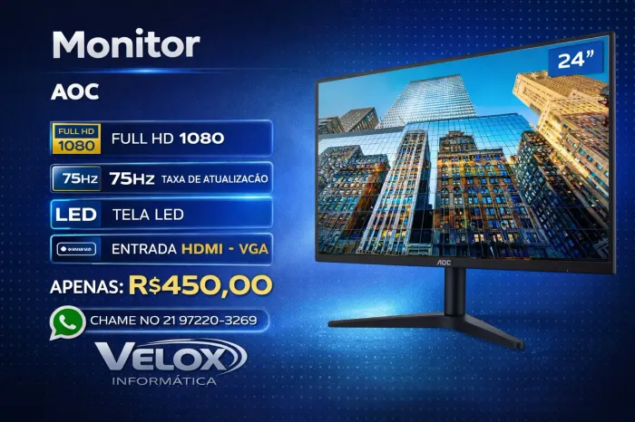 MONITOR AOC FULLHD C/HDMI