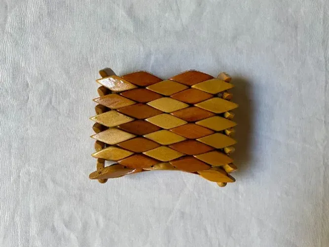 Bolsa Porta Moedas de Madeira