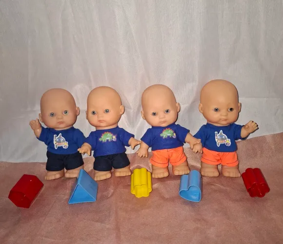Kit 4 Mini Bebês Antigos