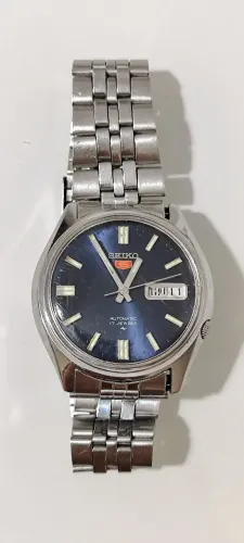 Relógio Seiko 5 Automático * - Mostrador Azul - Anos 80