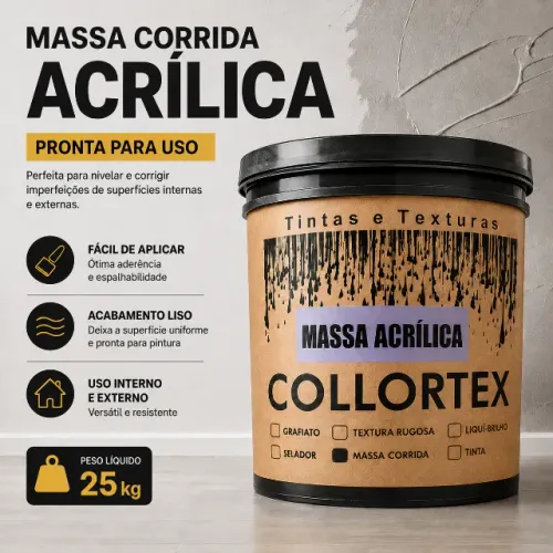Massa Acrilica 25kg - Interior e Exterior