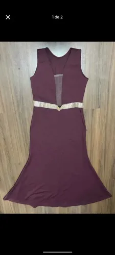 Vestido de festa sereia bordô G