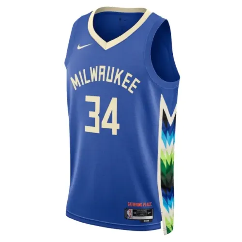 Regata Nike NBA Swingman Milwaukee Bucks Azul Antetokounmpo
