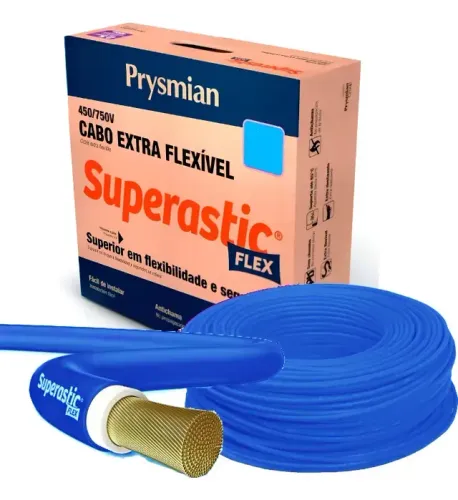 Cabo Elétrico Flexível 2,5mm de Cobre 750V Superastic Prysmian