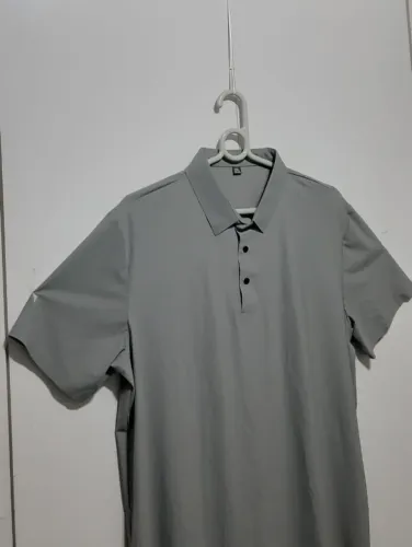 Camisa Polo Masculina Poliamida Premium Cinza Nova Tam G/GG