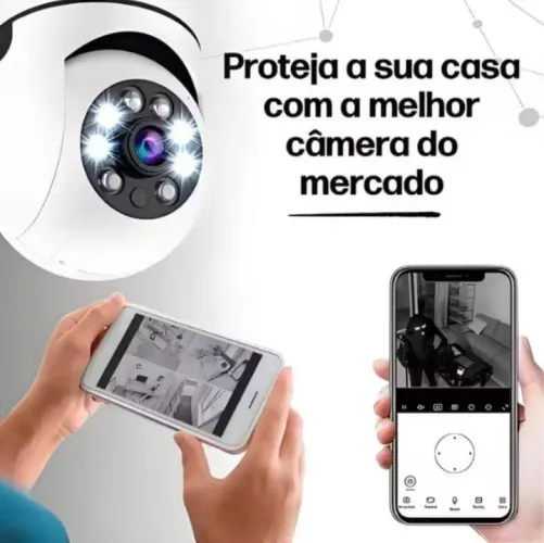 Câmera De Segurança Wifi 360 Encaixe Tipo Lâmpada No Bocal