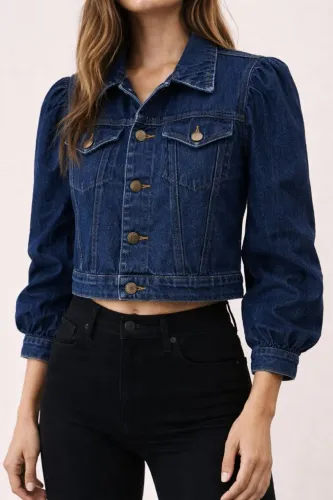 Jaqueta Jeans Cropped