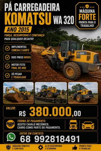 Pá carregadeira wa320 Komatsu 