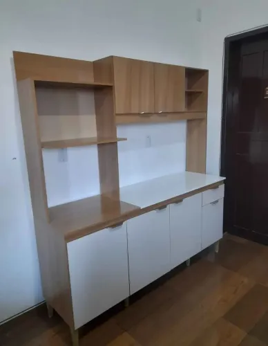 Cozinha compacta armário desmontado na caixa 