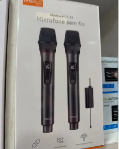 Microfone duplo sem fio profissional