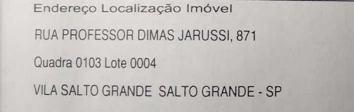 Terreno em Salto Grande 