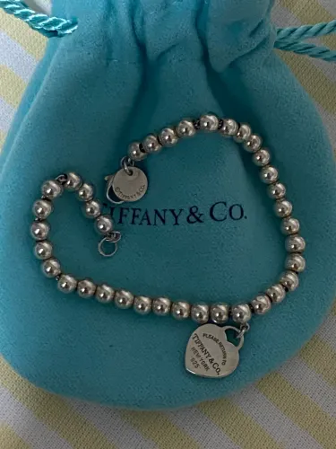 Pulseira contas tiffany & co original