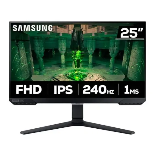 Monitor Gamer Samsung Odyssey G40 25 Preto, FullHD, 240Hz