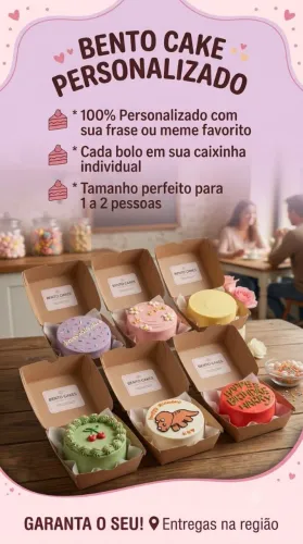 Bolo Bento Cake totalmente personalizado