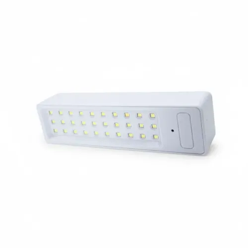  Luminária Emergência 2W 6500K 30 Leds Recarregável Bivolt