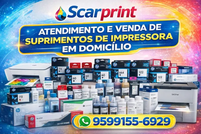 Atendimento e venda de suprimentos de impressora em domicilio 
