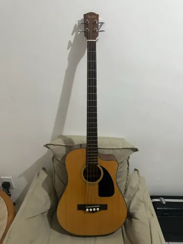 ? BAIXOLÃO Fender CB-100CE NAT - SOM ENCORPADO E PRONTO PRA PALCO! ?
