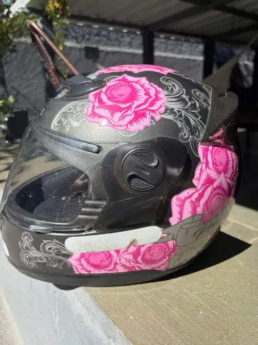 Capacete Feminino Pro Tork Evolution 788 G5 Just Live - Tamanho 58 - R$120