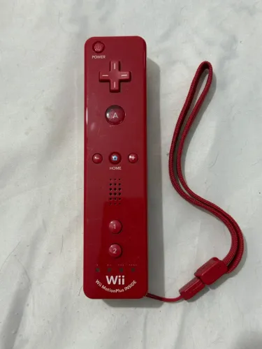 Controle Wii Remote Plus Original Nintendo Vermelho (MotionPlus Inside)