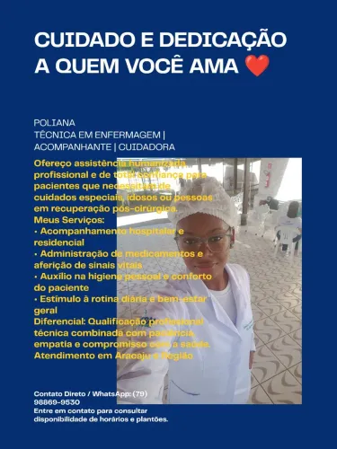 Cuidadora e TEC. Em enfermagem 