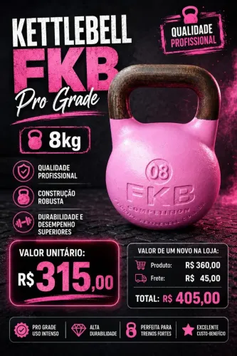 Kettlebell Pro Grade FKB - VÁRIOS TAMANHOS 