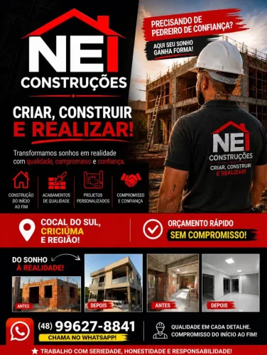 * ? Precisa de Pedreiro? Serviço Caprichado e Preço Justo!