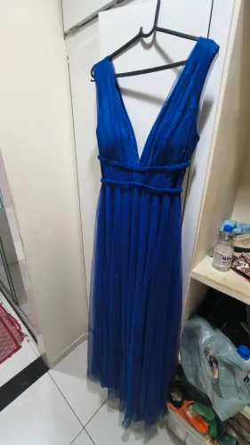 Vestido azul de formatura 