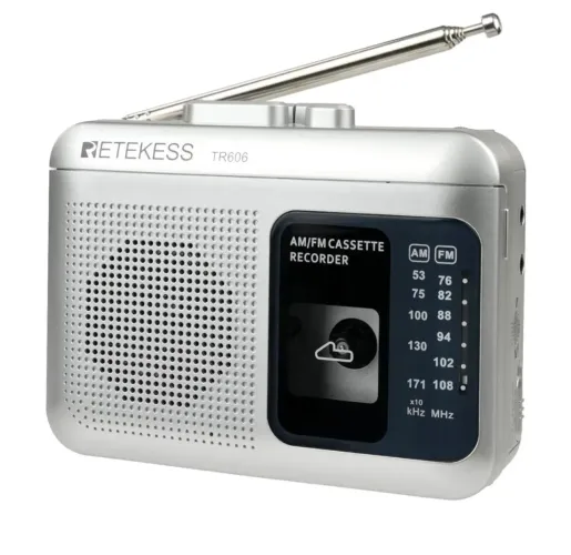 Walkman e Gravador de fita K7 Rádio AM FM Reprodutor de fita K7