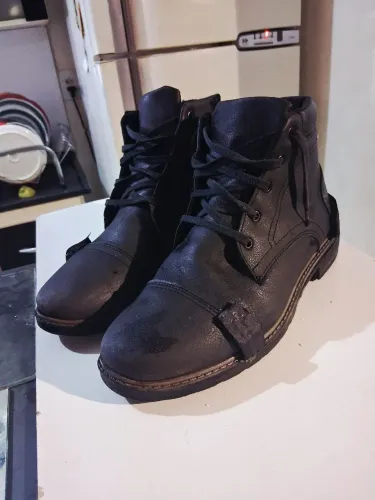 Bota Coturno Masculino Preto 41 com Zíper Lateral (Entrego Hoje)
