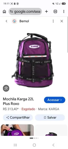 Mochila semi nova