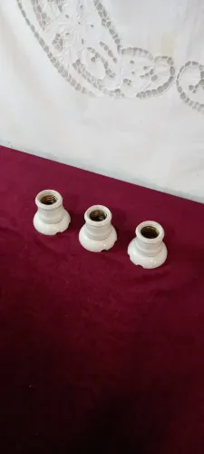 Antigos Bocais Soquetes De Porcelana Para Lampada