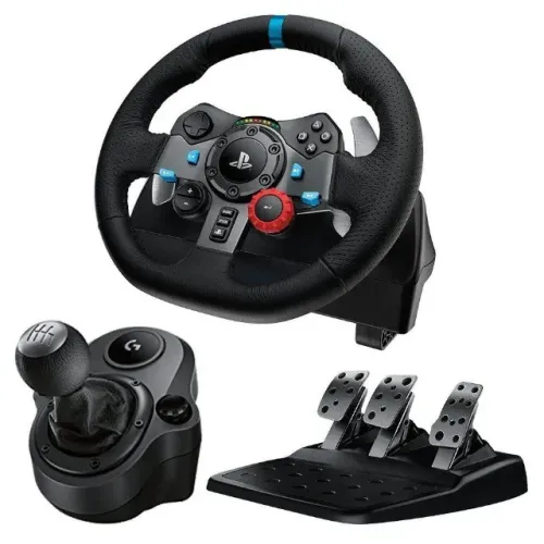 Volante Logitech G29 com Shifter, compatível com PS3, PS4, PS5 e PC
