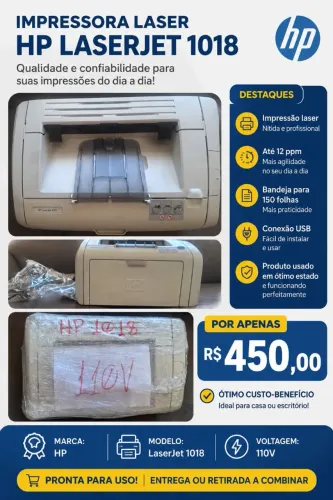 IMPRESSORA HP1018 LASER 