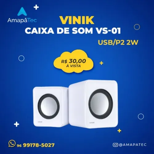 Caixa De Som Vinik 2.0 USB